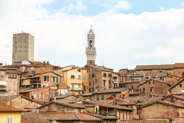 Fototapeta na wymiar Siena, Italy. Beautiful view of Siena cityscape.