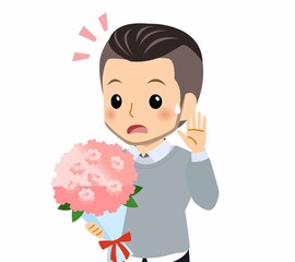 おしゃれな服装をした若者