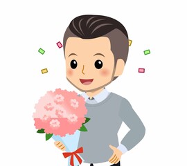 おしゃれな服装をした若者