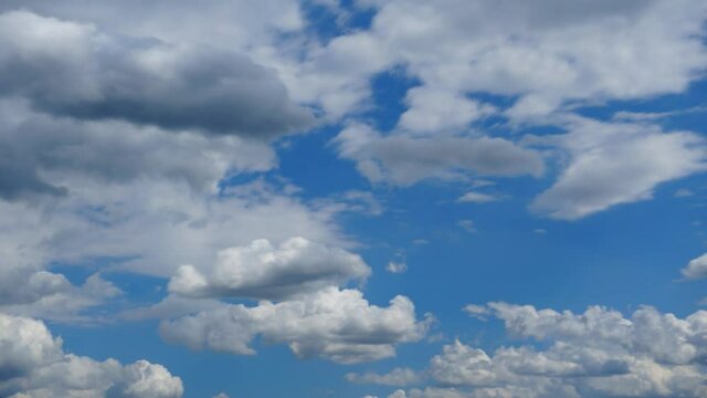 blue sky with clouds timelapse