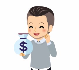 おしゃれな服装をした若者