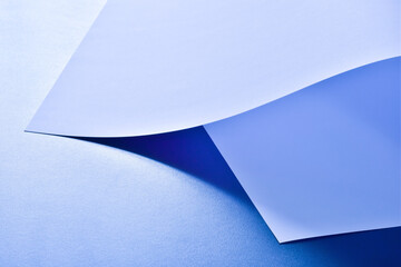 A sheet of paper in blue.