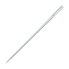 Sewing needle isolated on a white background. 3d rendering