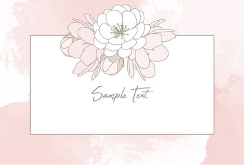  Flowers, floral, frame, simple, watercolor