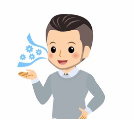 おしゃれな服装をした若者