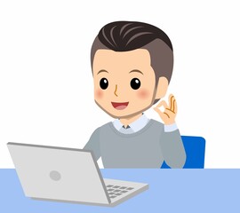 おしゃれな服装をした若者