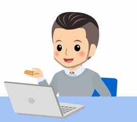 おしゃれな服装をした若者