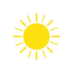 Sun icon. Trendy summer symbol for website design, web button
