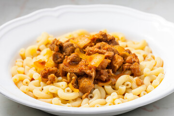 beef goulash with elbow pasta