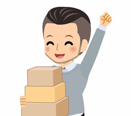 おしゃれな服装をした若者