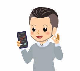 おしゃれな服装をした若者