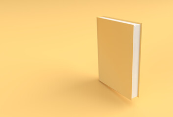3D Render Books stack of book covers textbook bookmark mockup style Design.