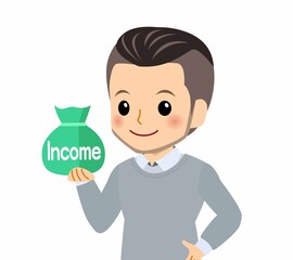 おしゃれな服装をした若者