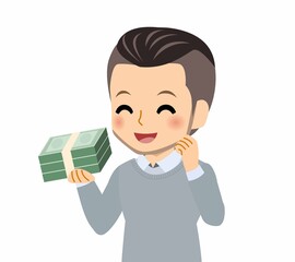 おしゃれな服装をした若者