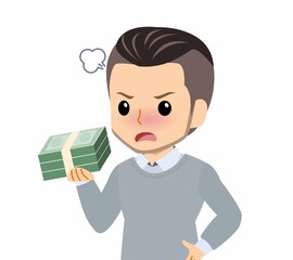 おしゃれな服装をした若者