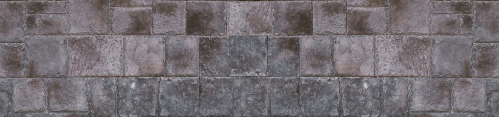 The texture of the old gray wall, stone wall. horizontal banner..