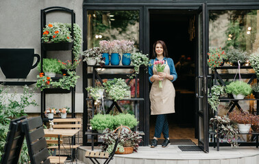 Startup, small business, eco restaurant outdoor and modern rustic flower shop - Powered by Adobe