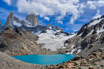 Fitz Roy mountain in a beautiful day