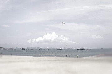 Summer beach, vintage style background