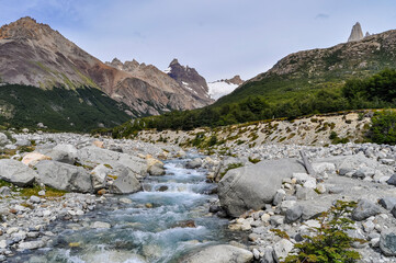 river in rocky mountain landscape