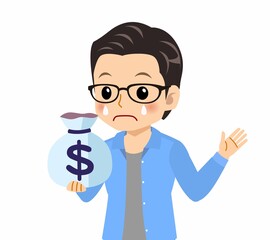 メガネを掛けた若い男性