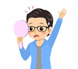 メガネを掛けた若い男性