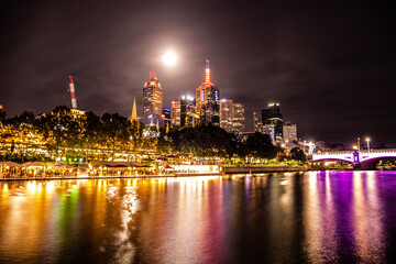 Night time city light