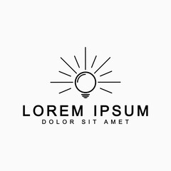 bulb icon logo vector