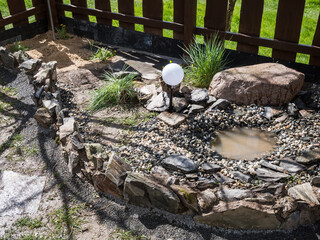 Gehege einer Griechischen Landschildkröte im Garten 