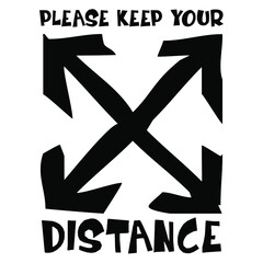 Please keep your distance.
Clipart file for cutting and printing vinyl decal