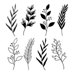 Vector templates of abstract green leaf logo designs - for medical, yoga, spa classes, beauty. Circles made with Vector leaves
