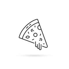 pizza slice like thin line icon