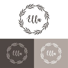 Vector templates of abstract green leaf logo designs - for medical, yoga, spa classes, beauty. Circles made with Vector leaves
