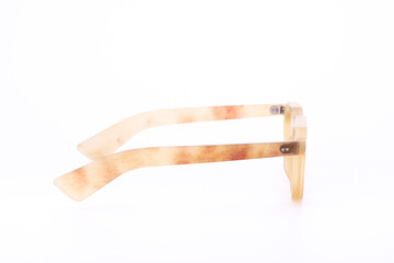 Fashion glasses on white scene