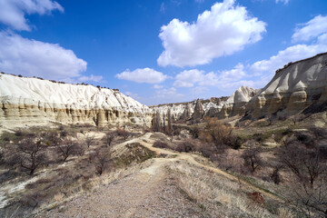 Mountains of the Valley of Love. Turkey, Cappadocia.