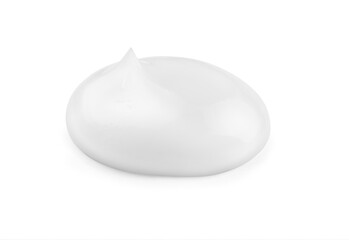 Beautiful drop of cream on a white background.