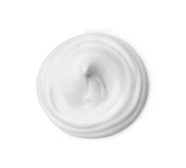 Cosmetic cream from above on a white background