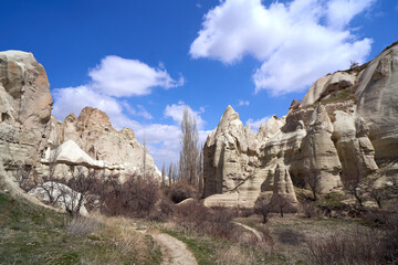 Mountains of the Valley of Love. Turkey, Cappadocia.