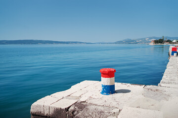 Sea promenade on Adriatic bay, Croatia.