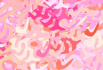 Fototapeta na wymiar Light Pink, Yellow vector template with chaotic shapes.