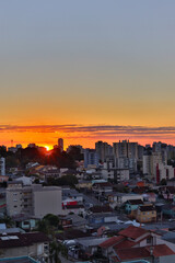 Colorful sunset in Caxias do Sul