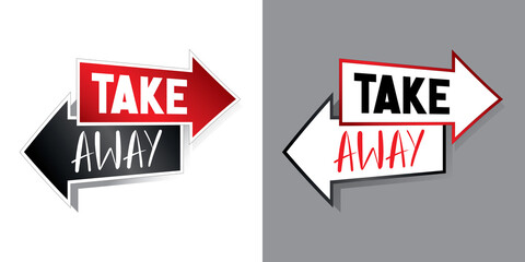 Take away concept, arrows - vector illustration