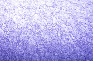 Close up Beautiful purple abstract soap bubbles. Background pattern for design. Macro photography...