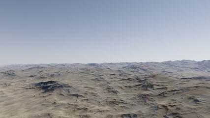 realistic surface of an alien planet, a computer-generated surface