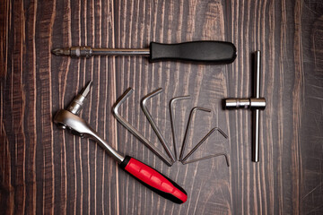 A set of hand tools. A repair tool. A home tool.