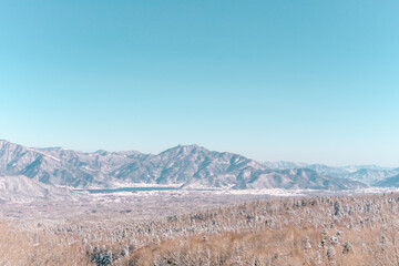 冬。雪。スキー場。河口湖。雪。