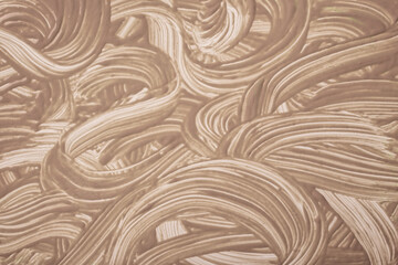 Abstract art background dark brown and beige colors. Watercolor painting on canvas with strokes and splash.