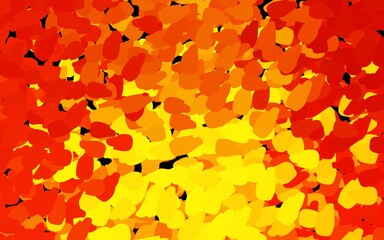 Dark Orange vector template with chaotic shapes.