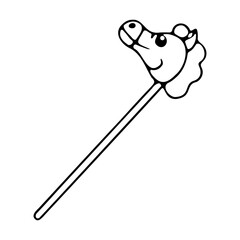 Simple vector illustration of a children's toy doodle icon.