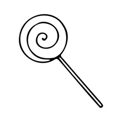 Simple vector illustration of a lollipop